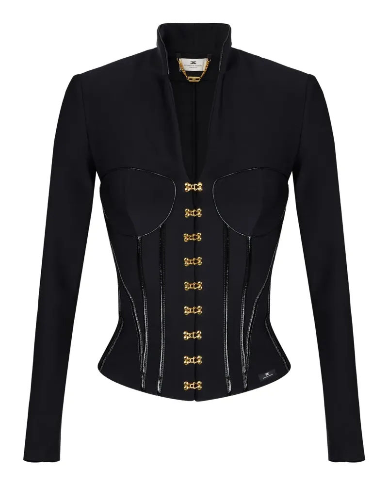 Elisabetta Franchi Jacke mit Corsage-Detail - Schwarz Schwarz