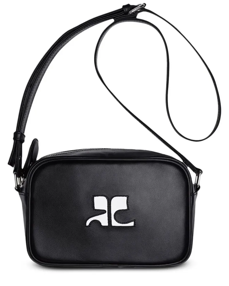 Courrèges Umhängetasche mit Logo - Schwarz Schwarz