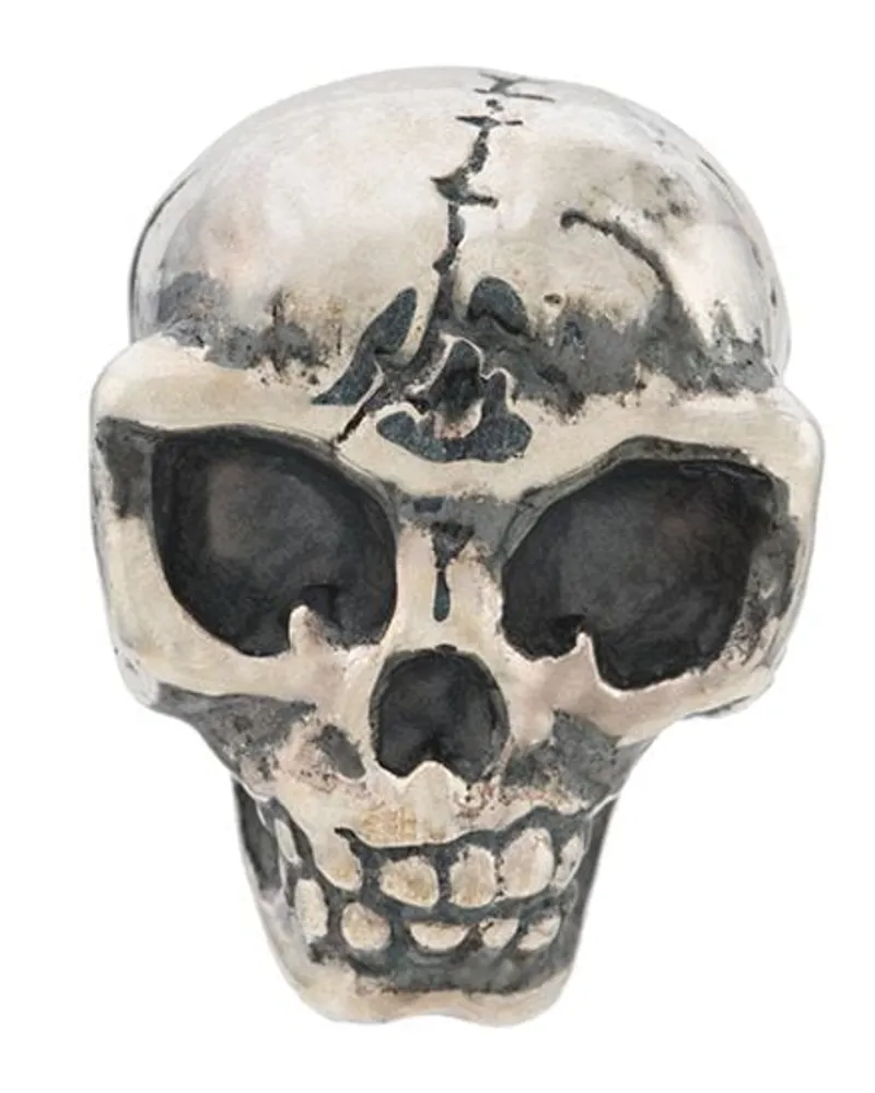 Yohji Yamamoto Ohrring mit Totenkopf - Silber Silber