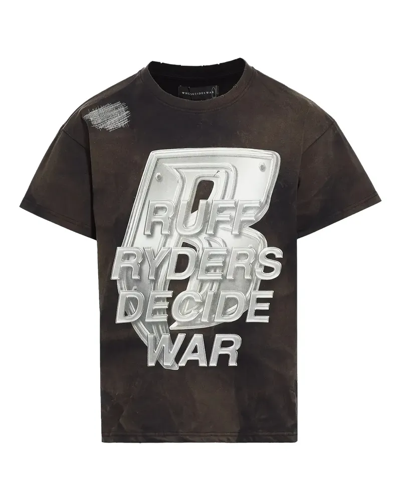 WHO DECIDES WAR Ruff Ryders T-Shirt - Braun Braun