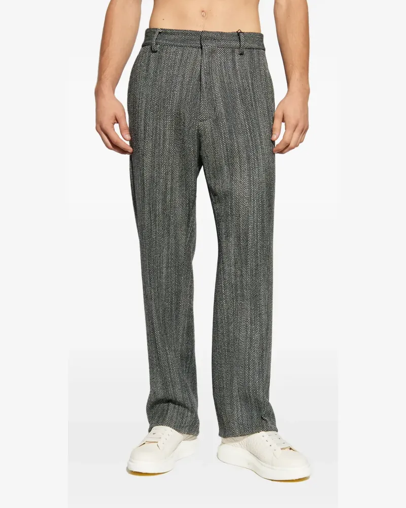 Dsquared2 Hose mit Fischgrätenmuster - Grau Grau