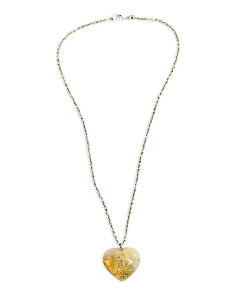 Madison Sun-Drenched citrine heart necklace - Silber Silber