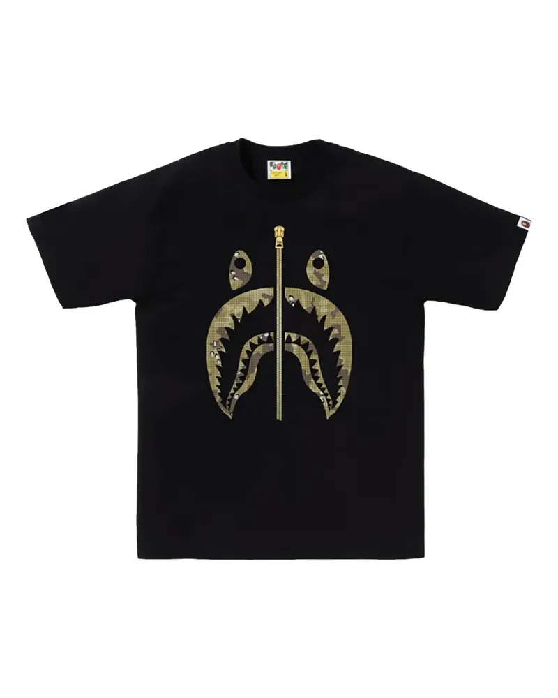 BAPE Bitmap Shark T-Shirt - Schwarz Schwarz