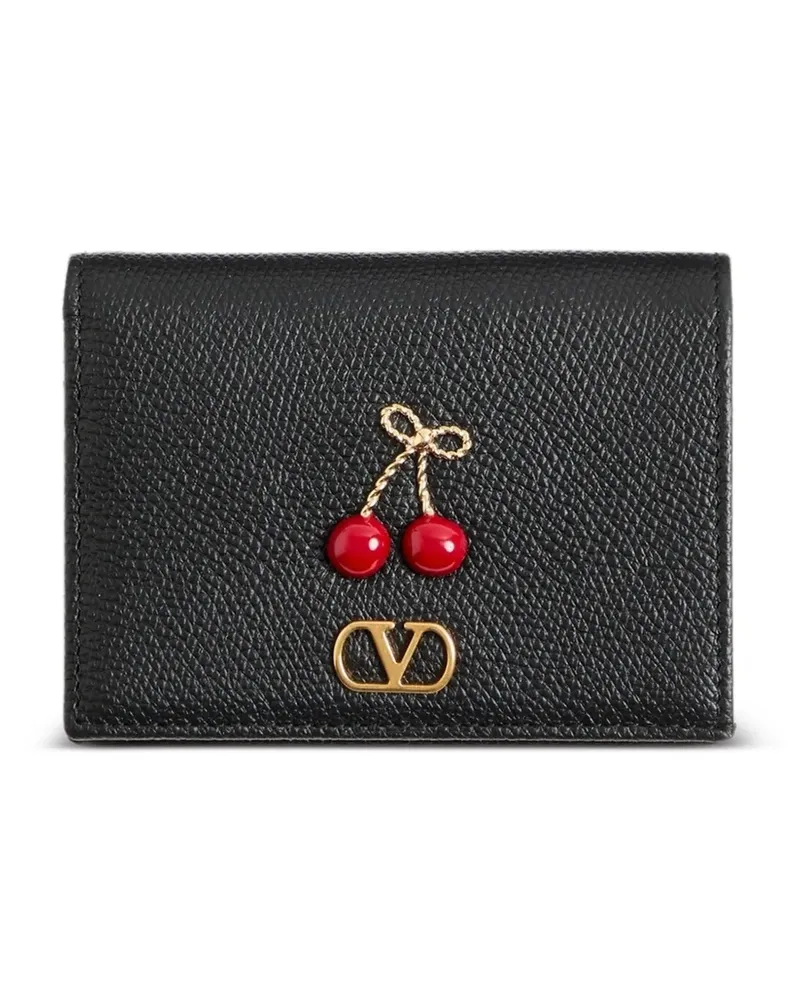 Valentino Garavani Cherryfic Portemonnaie - Schwarz Schwarz