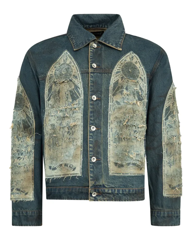 WHO DECIDES WAR Jacke im Distressed-Look - Blau Blau