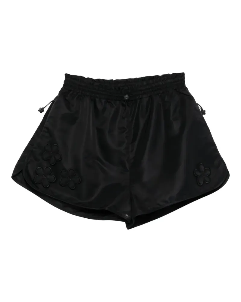 Cecilie Bahnsen Colette floral-patch shorts - Schwarz Schwarz