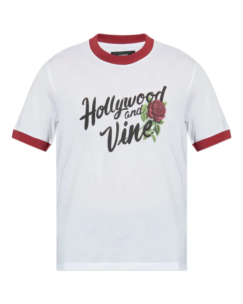 Amiri Rose Ringer T-Shirt - Weiß Weiß