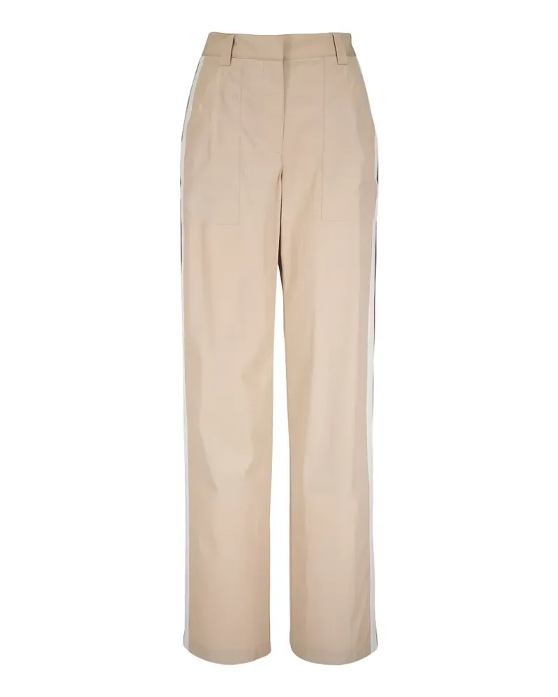 TWP Isabelle side-stripe straight-leg trousers - Nude Nude