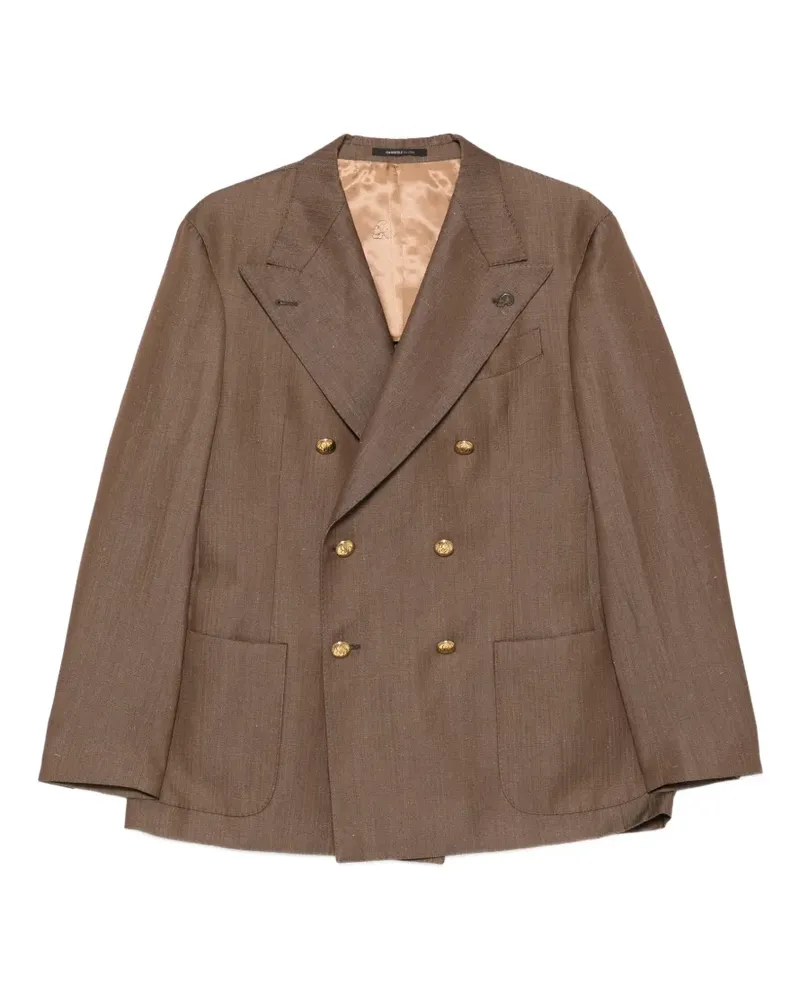 Gabriele Pasini Doppelreihiger Blazer mit Vordertasche - Braun Braun