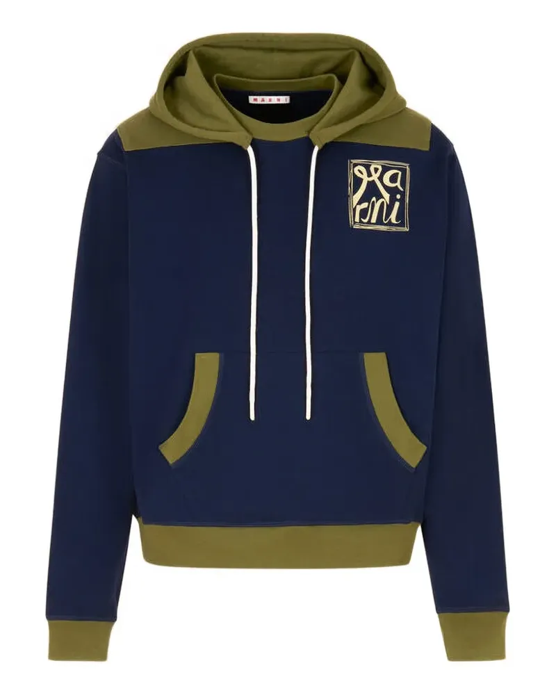 Marni Hoodie in Colour-Block-Optik - Blau Blau
