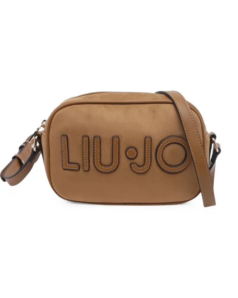 Liu Jo logo-patch shoulder bag - Nude Nude