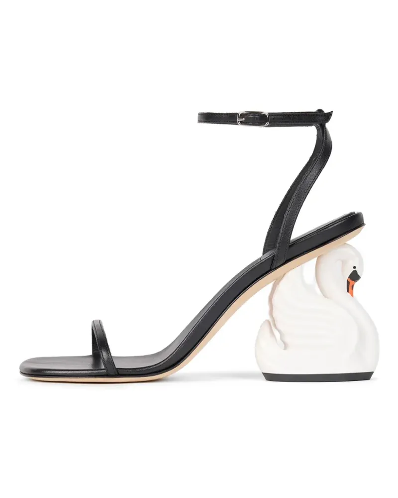 A.W.A.K.E. Beta swan-heel sandals - Schwarz Schwarz