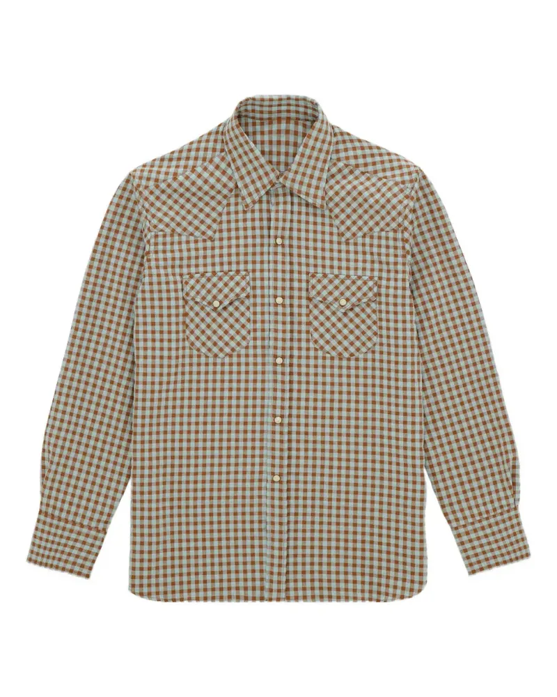 Fortela Tex Seersucker Westernhemd - Braun Braun