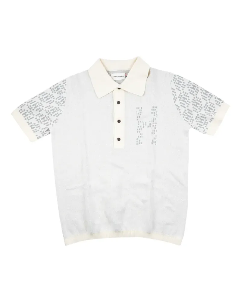 Honor The Gift Gestricktes Poloshirt - Weiß Weiß