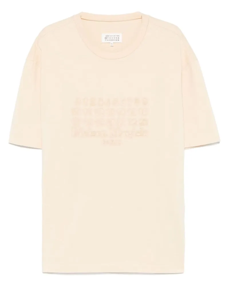 Maison Margiela T-Shirt mit Logo-Stickerei - Nude Nude