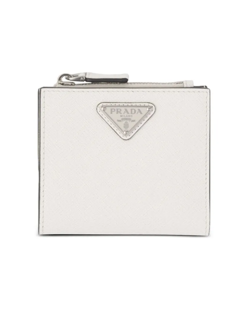 Prada Portemonnaie mit Triangel-Logo - Weiß Weiß