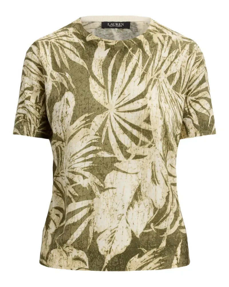 Ralph Lauren Kurzärmeliger Pullover mit Palmen-Print - Grün Grün