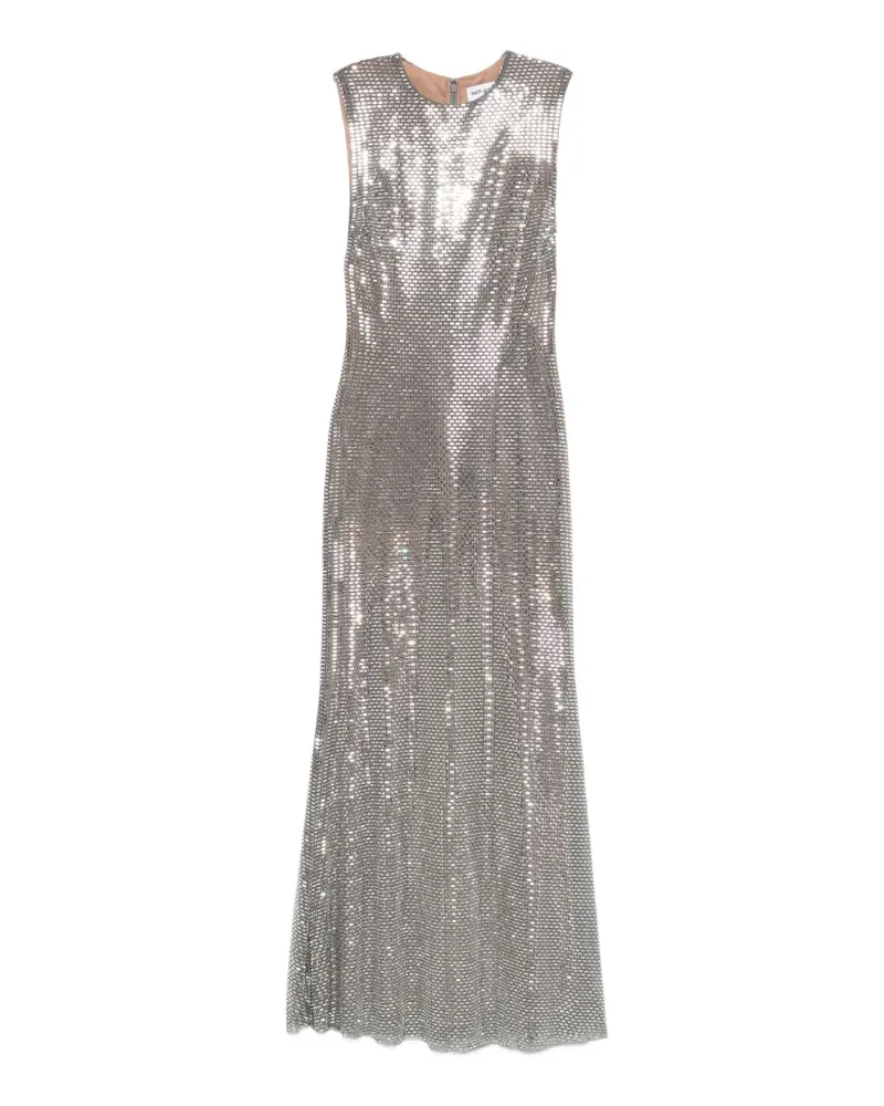 Self-Portrait Ärmelloses Maxikleid - Silber Silber