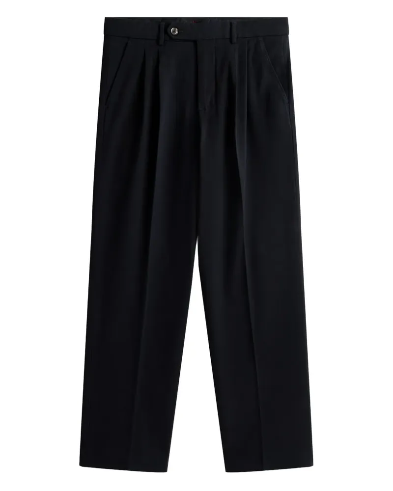 Tommy Hilfiger pleated button-fastening trousers - Blau Blau