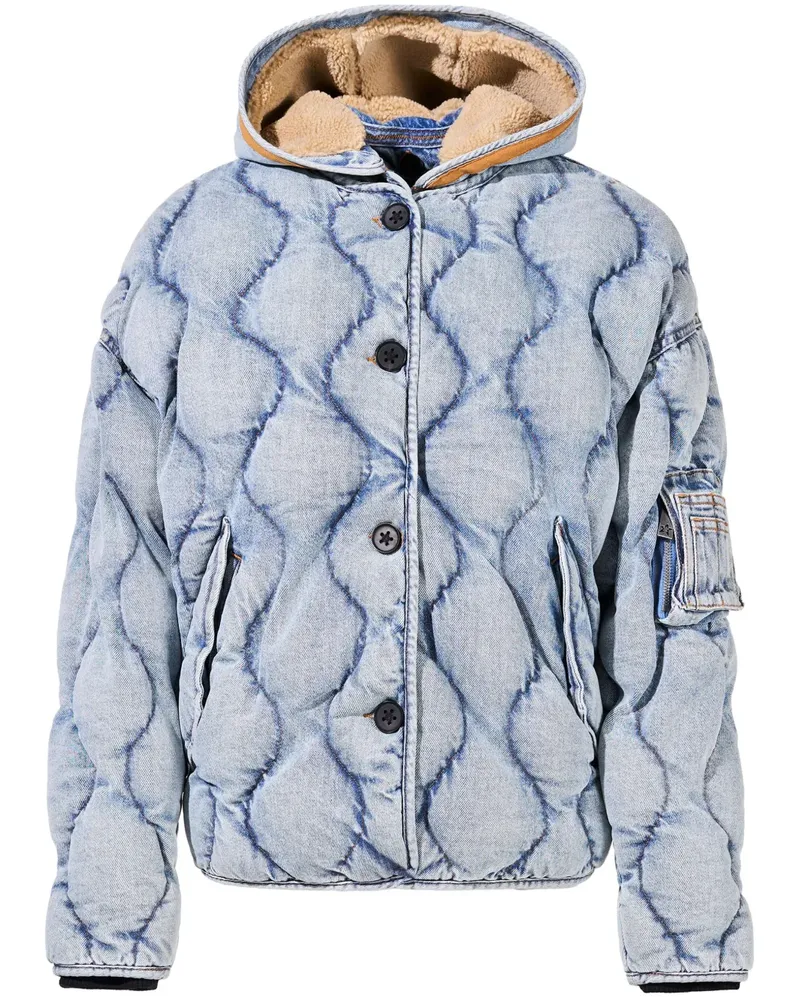 Perfect Moment Gesteppte Jeansjacke - Blau Blau
