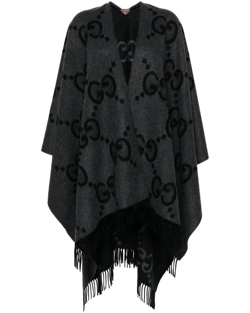 Gucci Cape aus Kaschmir Grau