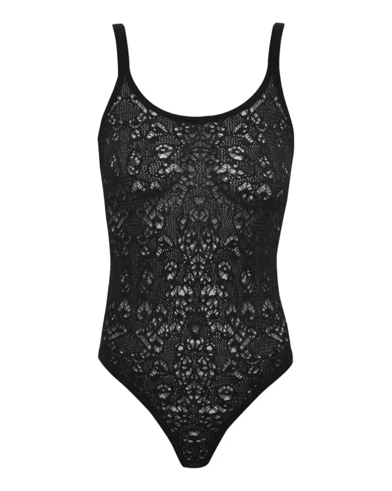 Gabriela Hearst Desnos crochet-knit bodysuit - Schwarz Schwarz
