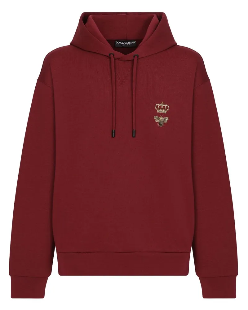 Dolce & Gabbana Hoodie mit Logo-Stickerei - Rot Rot