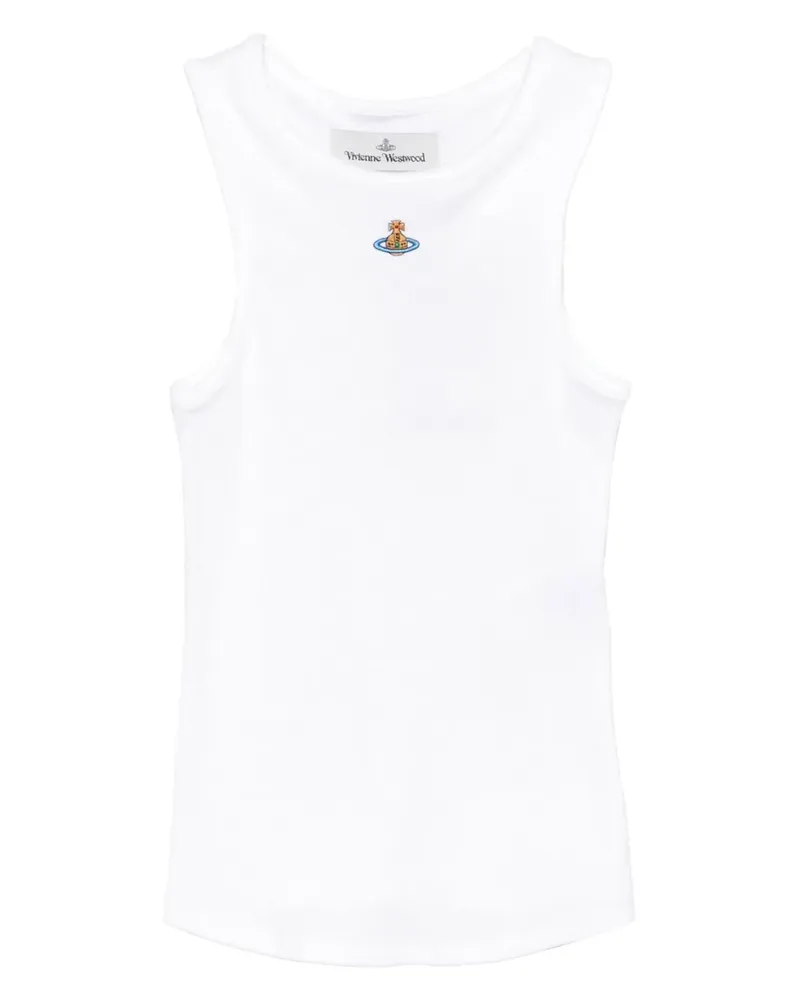 Vivienne Westwood Tanktop mit Orb-Verzierung - Weiß Weiß