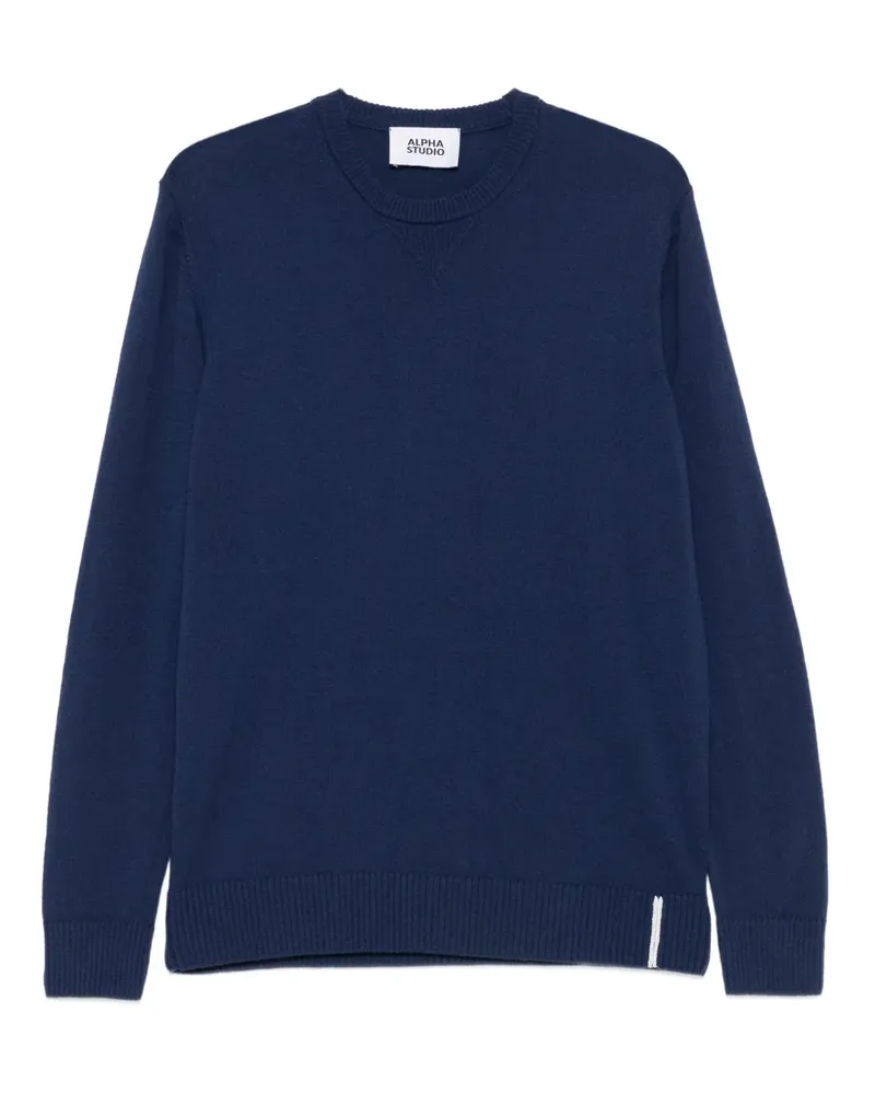 Alpha Studio Pullover mit rundem Ausschnitt - Blau Blau
