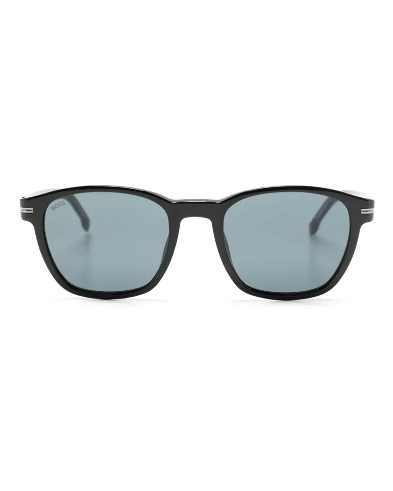 HUGO BOSS Sonnenbrille mit eckigem Gestell - Schwarz Schwarz