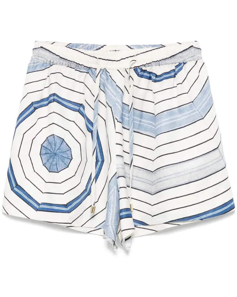 Sandro x Louise Bourgeois Shorts mit Print - Weiß Weiß