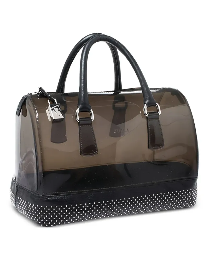 Furla Candy Satchel-Tasche mit Nieten - Schwarz Schwarz