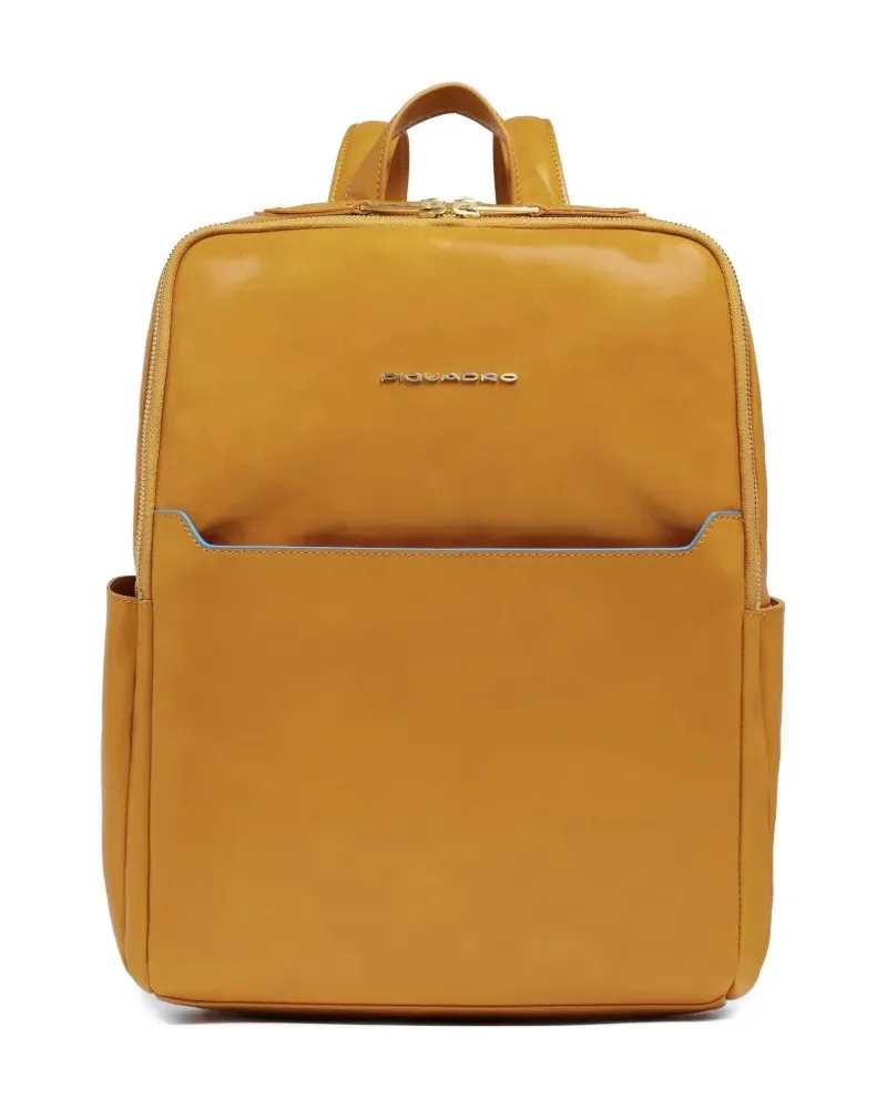 Piquadro logo-plaque backpack - Gelb Gelb