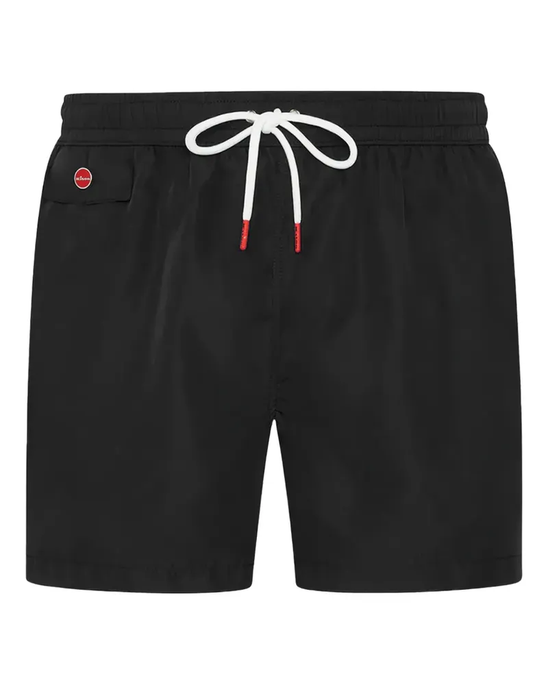 Kiton Ciro Badeshorts mit Kordelzug - Schwarz Schwarz