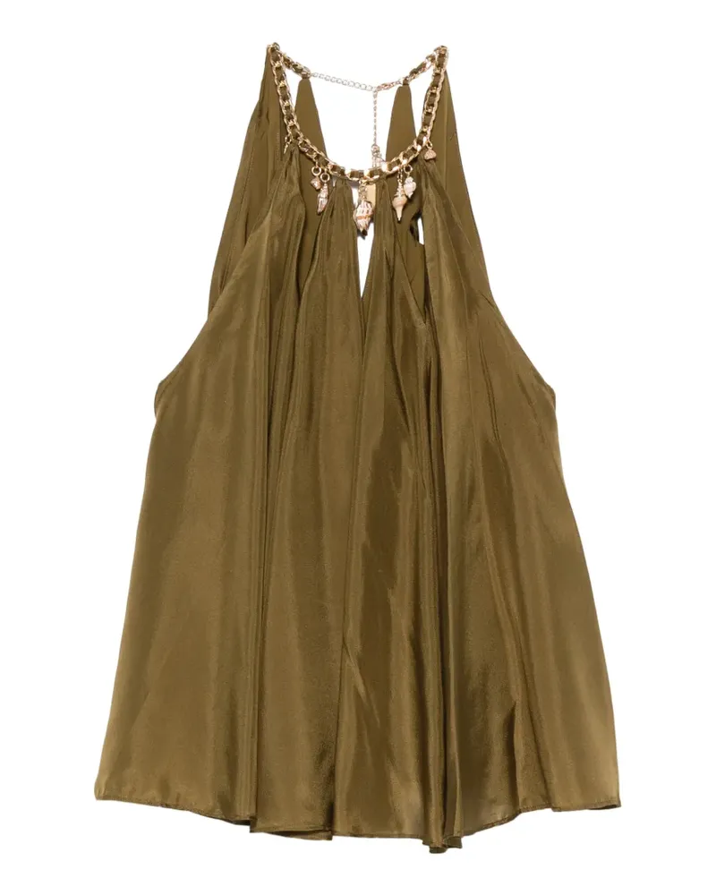Zimmermann shell-embellished chain-link blouse - Grün Grün