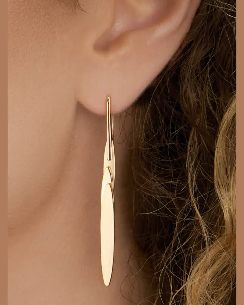 Jennifer Fisher Short Feather drop earrings - Gold Gold