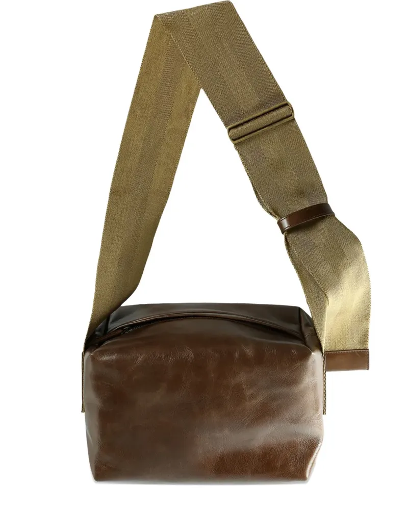 Uma Wang medium leather shoulder bag - Braun Braun