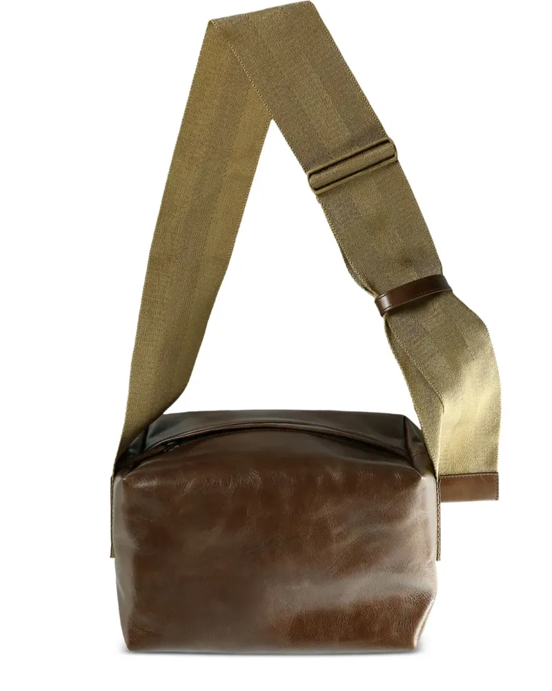 Uma Wang medium leather shoulder bag - Braun Braun