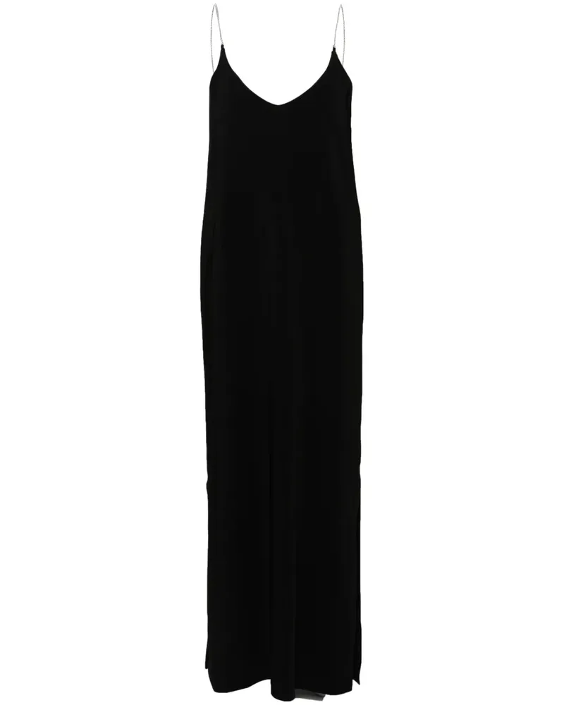 THOM KROM Maxikleid mit Kettenträgern - Schwarz Schwarz