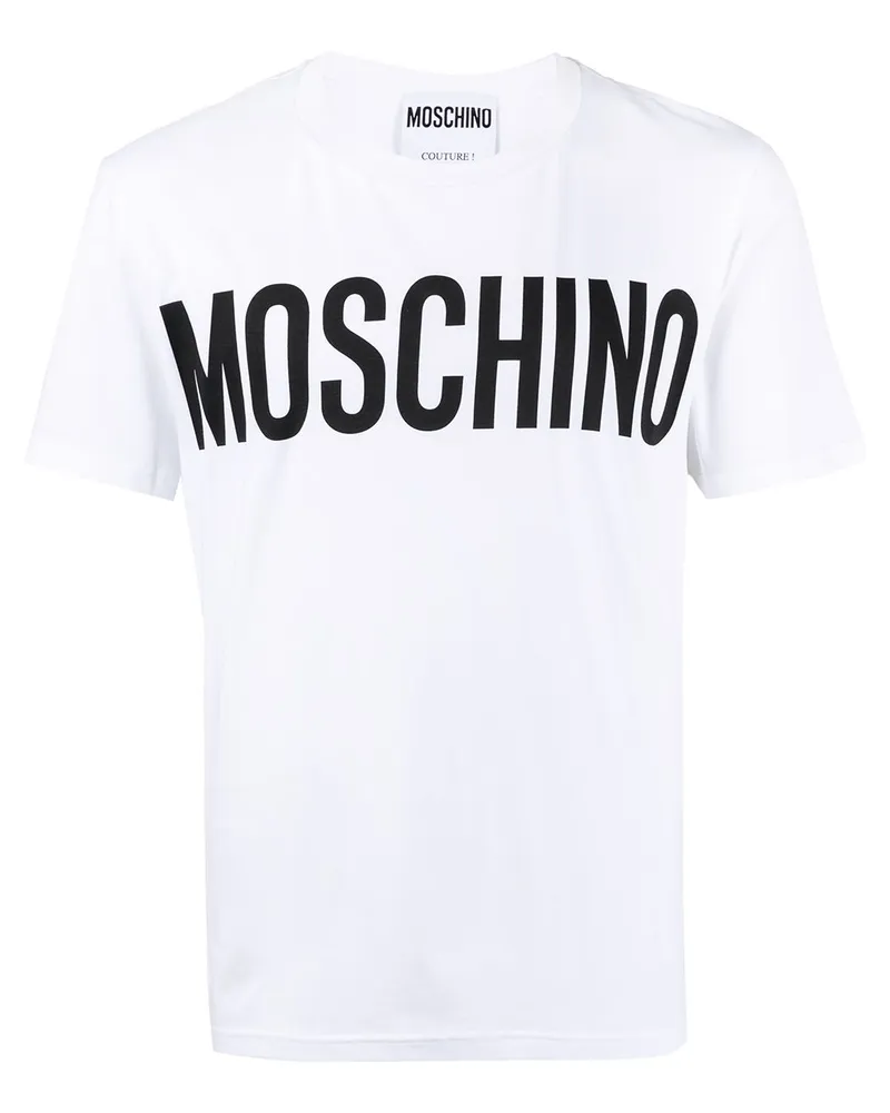 Moschino T-Shirt mit Logo-Print - Weiß Weiß