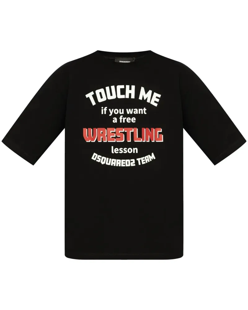 Dsquared2 T-Shirt mit Slogan-Print - Schwarz Schwarz
