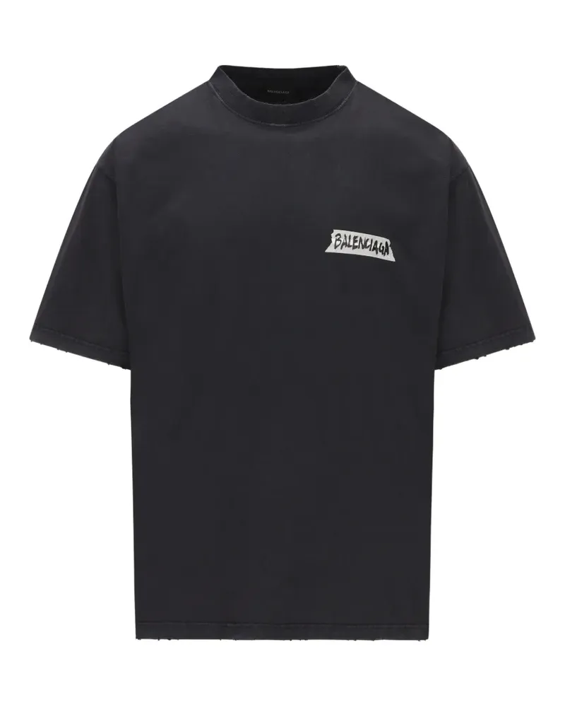 Balenciaga graphic T-shirt - Schwarz Schwarz