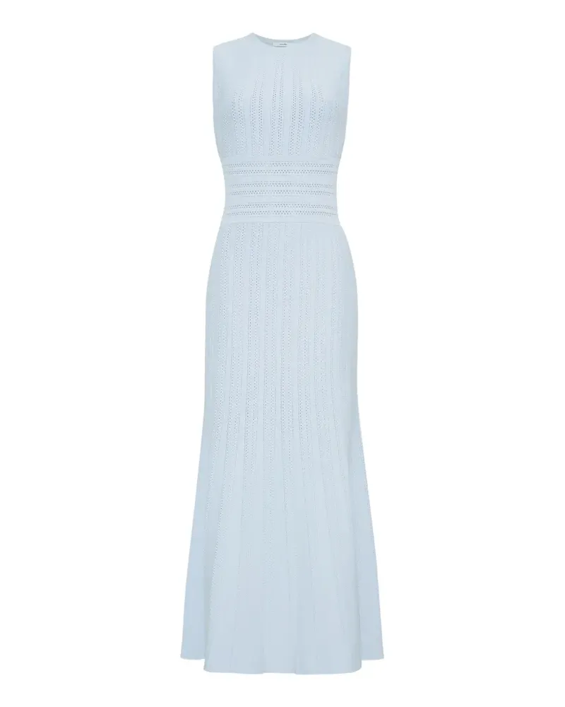 Adam Lippes Sloan pointelle-knit dress - Blau Blau