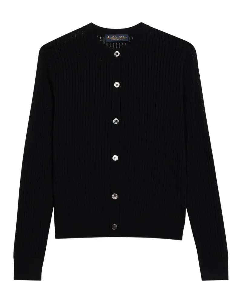 Brooks Brothers Cardigan aus Pointelle-Canvas - Schwarz Schwarz