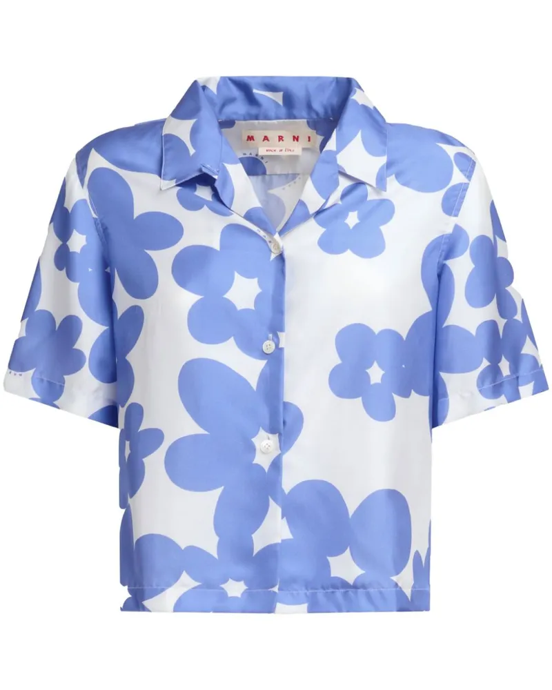 Marni Hemd mit Blumen-Print - Violett Violett