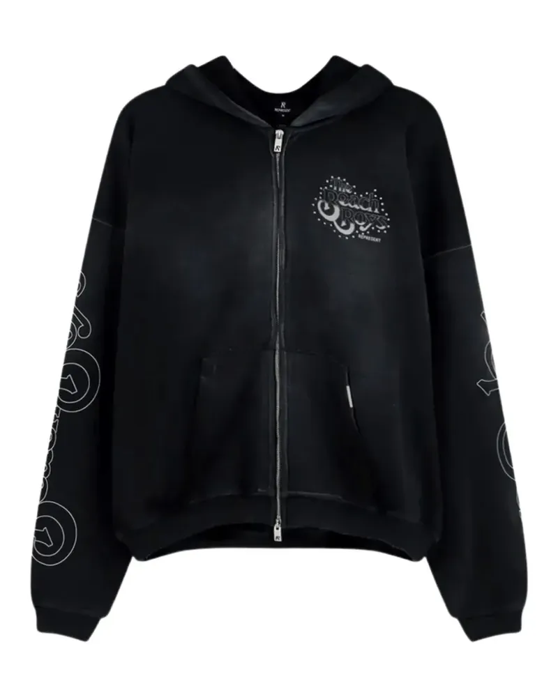 REPRESENT graphic-print studded hoodie - Schwarz Schwarz
