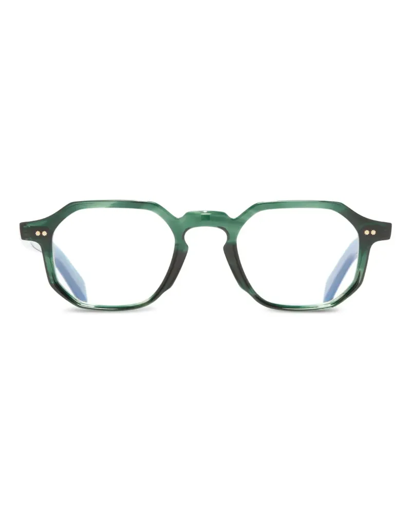 Cutler and Gross Brille mit geometrischem Gestell - Grün Grün