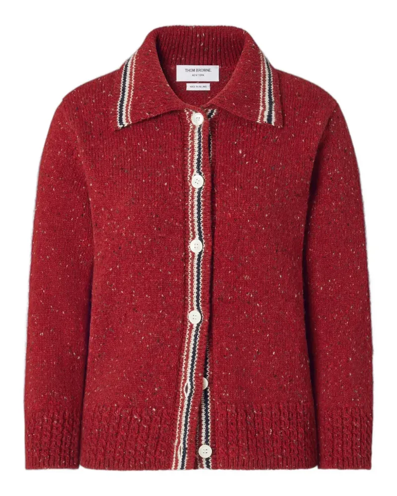 Thom Browne Hector Cardigan aus Pointelle-Strick - Rot Rot