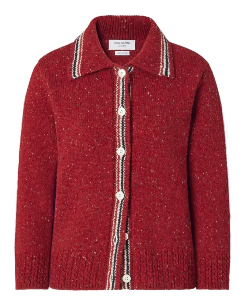 Thom Browne Hector Cardigan aus Pointelle-Strick - Rot Rot