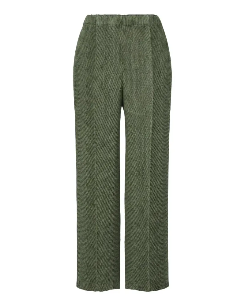 Issey Miyake pleated straight-leg trousers - Grün Grün